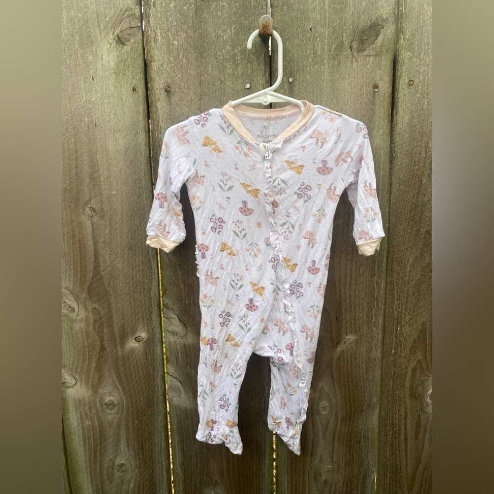 Milkberry‎ Mushroom Garden Whimsical One Piece 3-6 Months